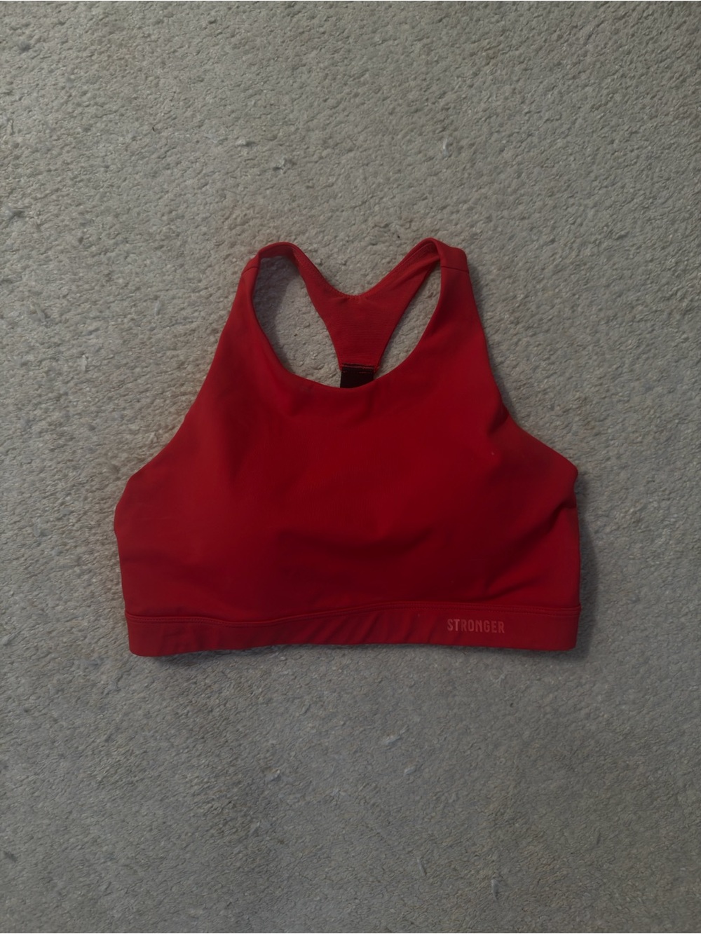 STRONGER Red Racerback Sports Bra